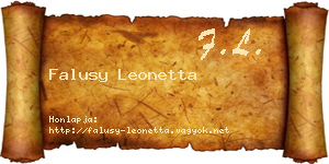 Falusy Leonetta névjegykártya